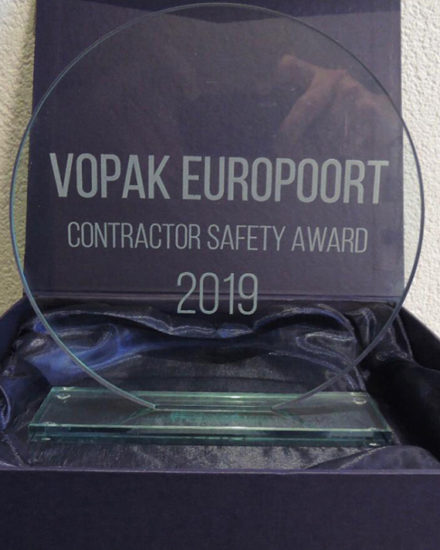 Vopak Europoort contractor safety award 2019 Hoffland BV
